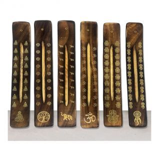 Incensario TABLA Madera  Litografiada- 3 Diseños